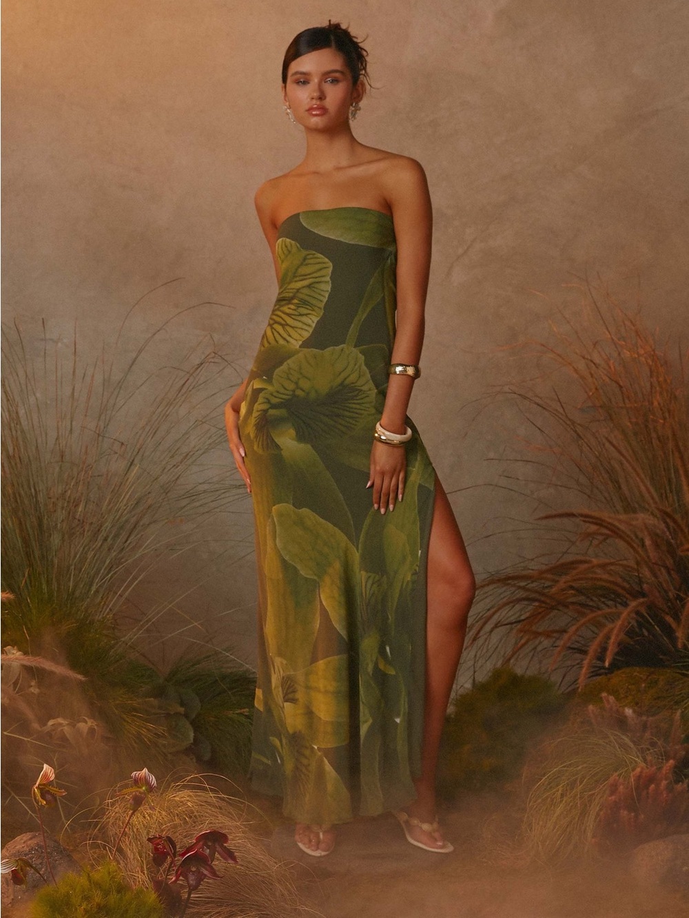 NWT Peppermayo Nettle Maxi Dress in Tropical Floral - Picture 6 of 12